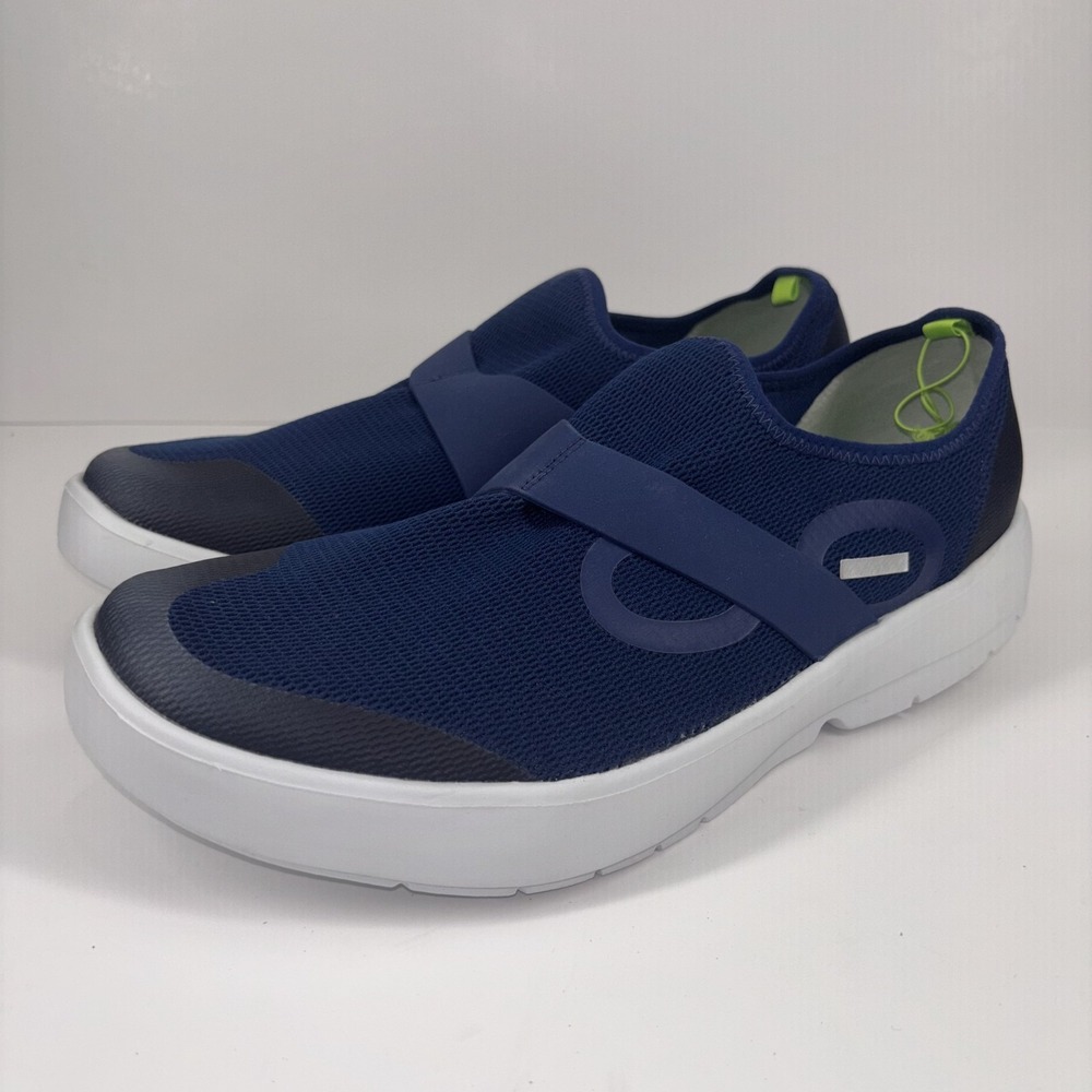 OOFOS OOmg Low‎ Mesh Men's US 12.5 Navy Slip-On Comfort Athletic Recovery Shoes